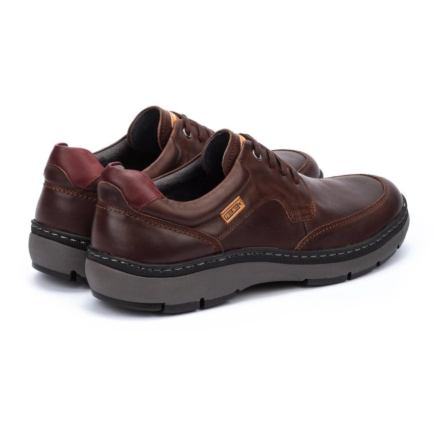 Men's Pikolinos CACERES Lace Up Shoes Brown | NZ Y321Q95